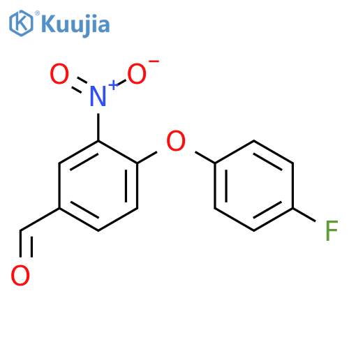 4-(4-Fluorophenoxy)-3-nitrobenzenecarbaldehyde structure