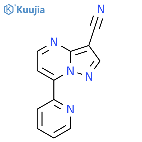 7-(2-Pyridinyl)pyrazolo[1,5-a]pyrimidine-3-carbonitrile structure