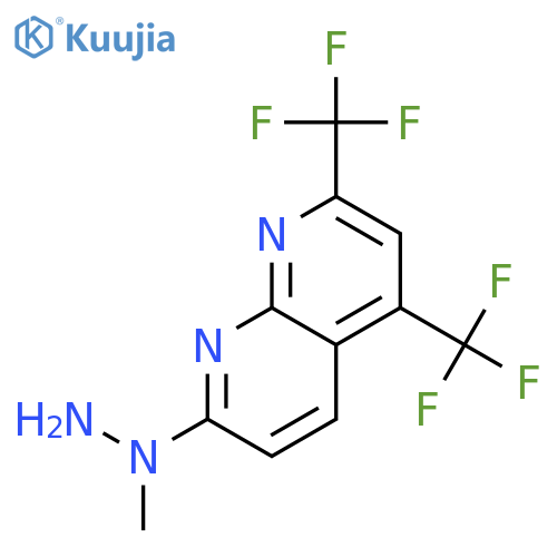 1,8-Naphthyridine,7-(1-methylhydrazinyl)-2,4-bis(trifluoromethyl)- structure
