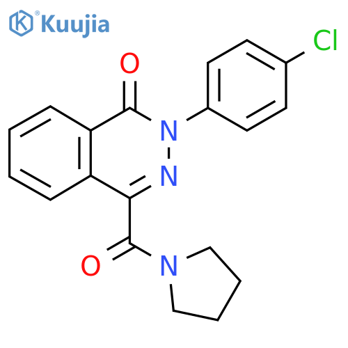 2-(4-Chlorophenyl)-4-(pyrrolidine-1-carbonyl)-1,2-dihydrophthalazin-1-one structure