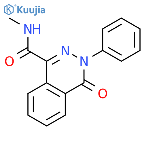 N-METHYL-4-OXO-3-PHENYL-3,4-DIHYDRO-1-PHTHALAZINECARBOXAMIDE structure