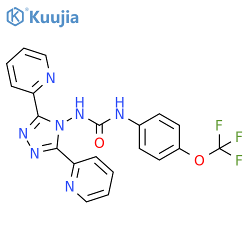 N-[3,5-DI(2-PYRIDINYL)-4H-1,2,4-TRIAZOL-4-YL]-N'-[4-(TRIFLUOROMETHOXY)PHENYL]UREA structure