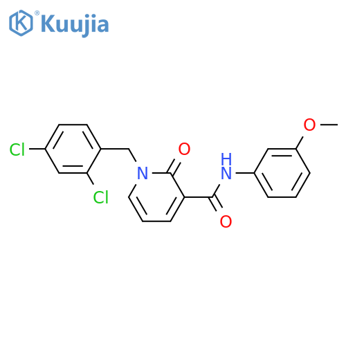 1-(2,4-dichlorophenyl)methyl-N-(3-methoxyphenyl)-2-oxo-1,2-dihydropyridine-3-carboxamide structure