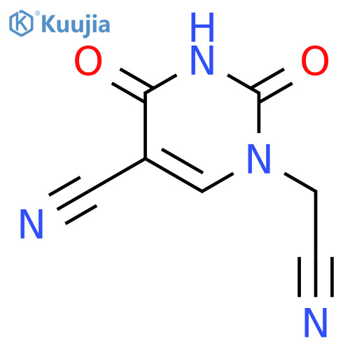 1(2H)-Pyrimidineacetonitrile, 5-cyano-3,4-dihydro-2,4-dioxo- structure
