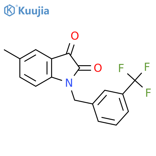5-Methyl-1-3-(trifluoromethyl)benzyl-1H-indole-2,3-dione structure