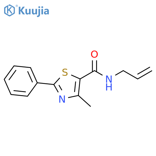 N-ALLYL-4-METHYL-2-PHENYL-1,3-THIAZOLE-5-CARBOXAMIDE structure