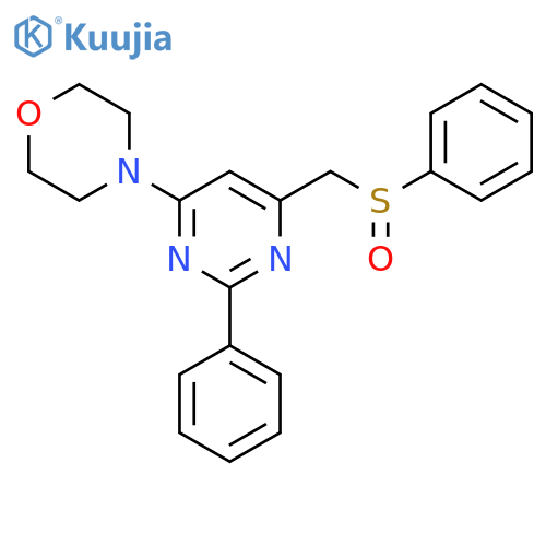 (6-MORPHOLINO-2-PHENYL-4-PYRIMIDINYL)METHYL PHENYL SULFOXIDE structure