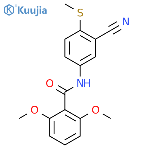 N-(3-Cyano-4-(methylsulfanyl)phenyl)-2,6-dimethoxybenzenecarboxamide structure