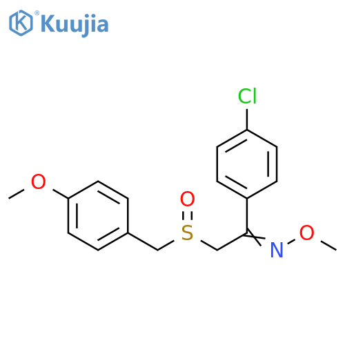 1-(4-CHLOROPHENYL)-2-[(4-METHOXYBENZYL)SULFINYL]-1-ETHANONE O-METHYLOXIME structure