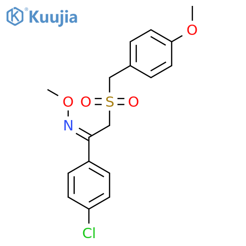 1-(4-Chlorophenyl)-2-[(4-methoxybenzyl)sulfonyl]-1-ethanone O-methyloxime structure
