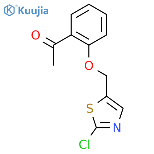 1-{2-(2-Chloro-1,3-thiazol-5-yl)methoxyphenyl}-1-ethanone structure