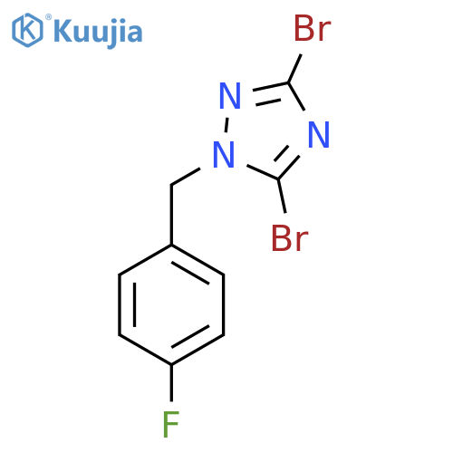 3,5-Dibromo-1-[(4-fluorophenyl)methyl]-1H-1,2,4-triazole structure