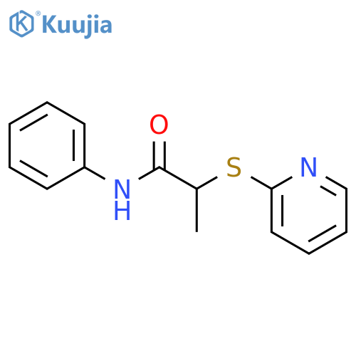 N-phenyl-2-(2-pyridinylthio)propanamide structure