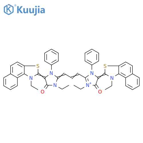 4H-Imidazolium,3-ethyl-2-[3-[1-ethyl-4-(1-ethylnaphtho[1,2-d]thiazol-2(1H)-ylidene)-5-oxo-3-phenyl-2-imidazolidinylidene]-1-propen-1-yl]-5-(1-ethylnaphtho[1,2-d]thiazol-2(1H)-ylidene)-1,5-dihydro-4-oxo-1-phenyl- structure