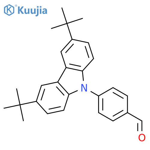 Benzaldehyde, 4-[3,6-bis(1,1-dimethylethyl)-9H-carbazol-9-yl]- structure