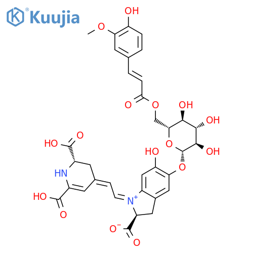 2,6-Pyridinedicarboxylicacid,4-[2-[(2S)-2-carboxy-2,3-dihydro-6-hydroxy-5-[[6-O-[(2E)-3-(4-hydroxy-3-methoxyphenyl)-1-oxo-2-propen-1-yl]-b-D-glucopyranosyl]oxy]-1H-indol-1-yl]ethenyl]-2,3-dihydro-,(2S)- structure