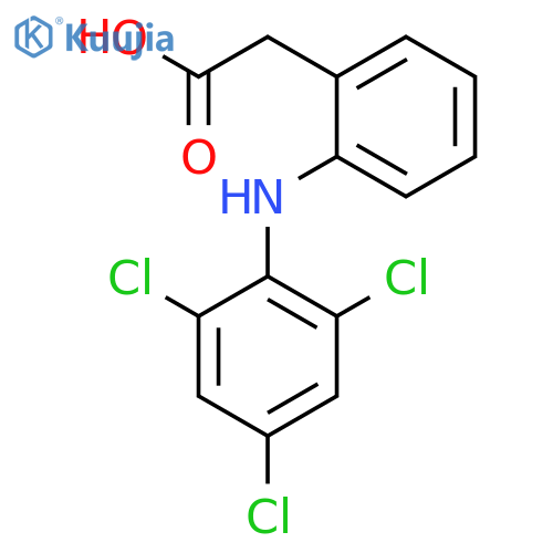 BENZENEACETIC ACID, 2-[(2,4,6-TRICHLOROPHENYL)AMINO]- structure