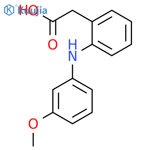 Benzeneacetic acid, 2-[(3-methoxyphenyl)amino]- structure