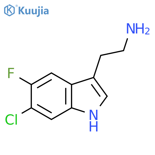 2-(6-chloro-5-fluoro-1H-indol-3-yl)ethan-1-amine structure