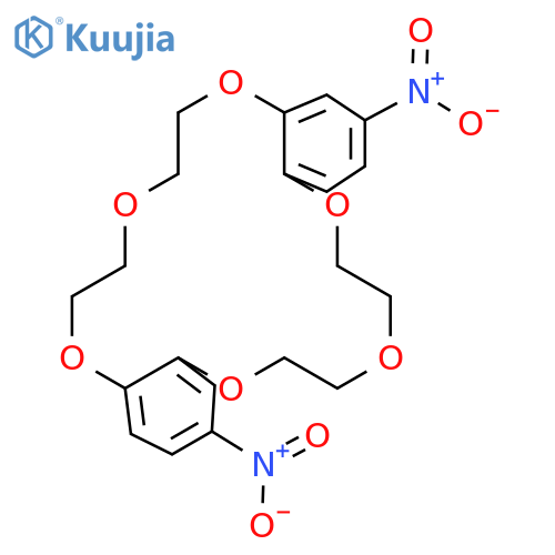 11,24-dinitro-2,5,8,15,18,21-hexaoxatricyclo20.4.0.0^{9,14}hexacosa-1(22),9(14),10,12,23,25-hexaene structure