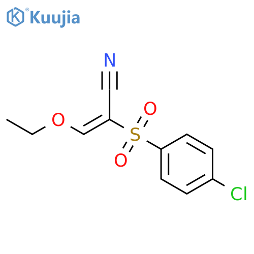 2-(4-Chlorophenyl)sulphonyl-3-ethoxyacrylonitrile structure