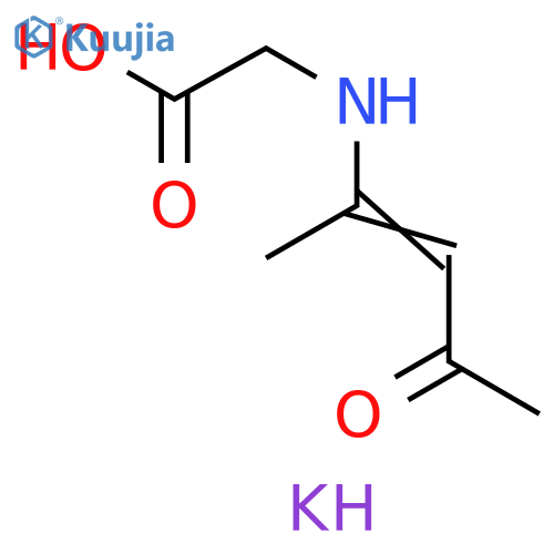 potassium 2-[(4-oxopent-2-en-2-yl)amino]acetate structure