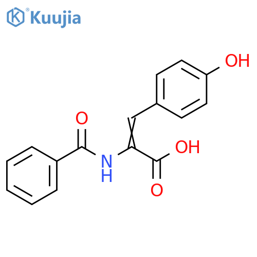 2-Propenoic acid, 2-(benzoylamino)-3-(4-hydroxyphenyl)- structure