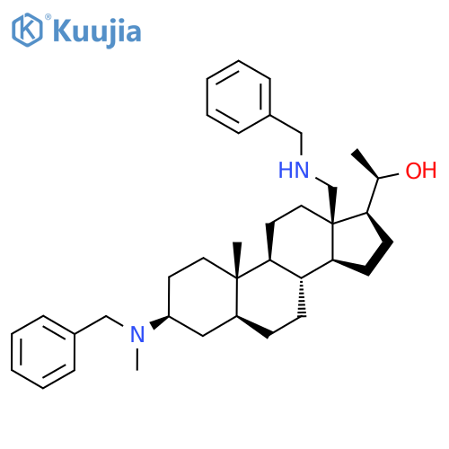 (1R)-1-[(3S,5S,8R,9S,10S,13R,14S,17S)-13-[(Benzylamino)methyl]-3-[benzyl(methyl)amino]-10-methyl-2,3,4,5,6,7,8,9,11,12,14,15,16,17-tetradecahydro-1H-cyclopenta[a]phenanthren-17-yl]ethanol structure