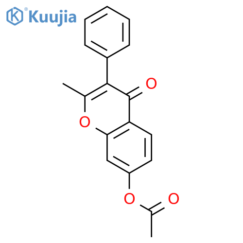 4H-1-Benzopyran-4-one,7-(acetyloxy)-2-methyl-3-phenyl- structure