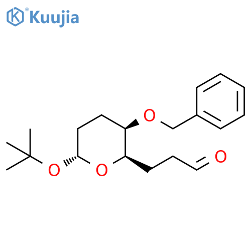 2H-Pyran-2-propanal, 6-(1,1-dimethylethoxy)tetrahydro-3-(phenylmethoxy)-, (2R,3R,6R)- structure