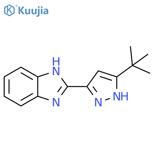 2-(3-tert-butyl-1H-pyrazol-5-yl)-1H-1,3-benzodiazole structure