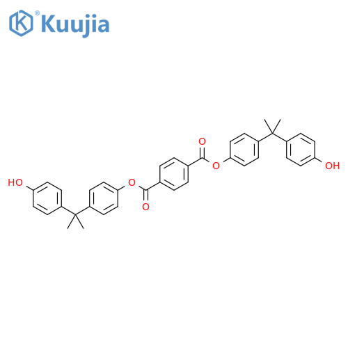 1,4-Benzenedicarboxylic acid, 1,4-bis[4-[1-(4-hydroxyphenyl)-1-methylethyl]phenyl] ester structure