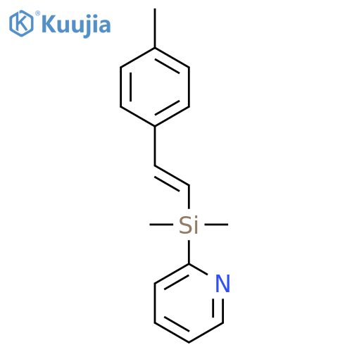 Pyridine, 2-[dimethyl[(1E)-2-(4-methylphenyl)ethenyl]silyl]- structure