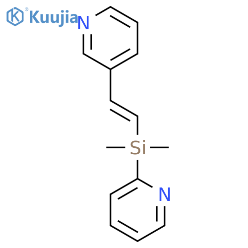 Pyridine, 2-[dimethyl[(1E)-2-(3-pyridinyl)ethenyl]silyl]- structure