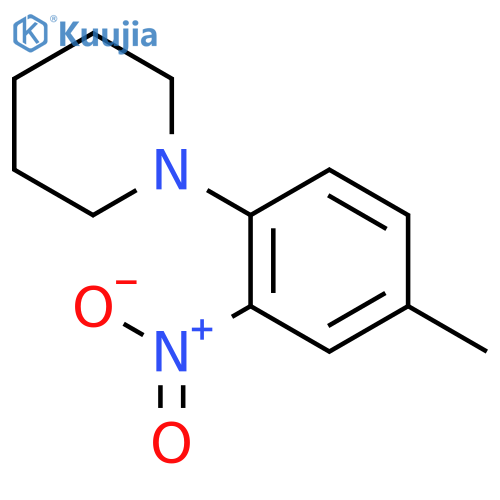 Piperidine, 1-(4-methyl-2-nitrophenyl)- structure