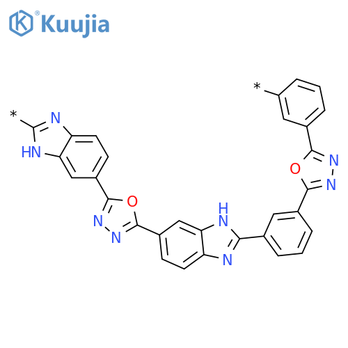 Poly(1H-benzimidazole-2,5-diyl-1,3,4-oxadiazole-2,5-diyl-1H-benzimidazole-5,2-diyl-1,3-phenylene-1,3,4-oxadiazole-2,5-diyl-1,3-phenylene) structure