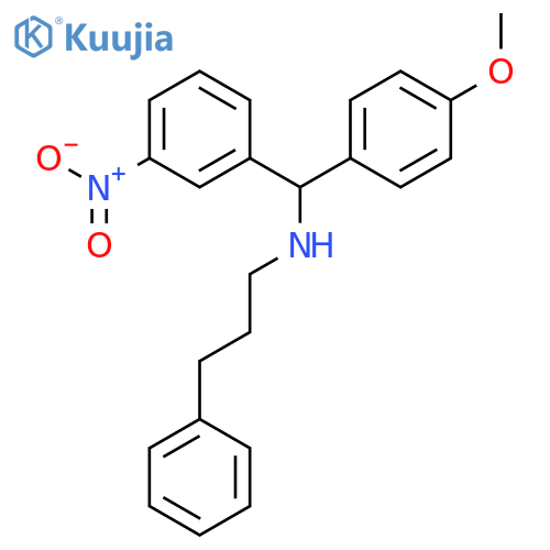 Benzenepropanamine, N-[(4-methoxyphenyl)(3-nitrophenyl)methyl]- structure
