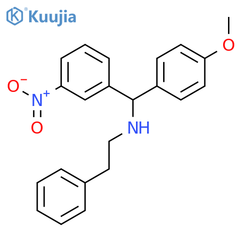 Benzeneethanamine, N-[(4-methoxyphenyl)(3-nitrophenyl)methyl]- structure