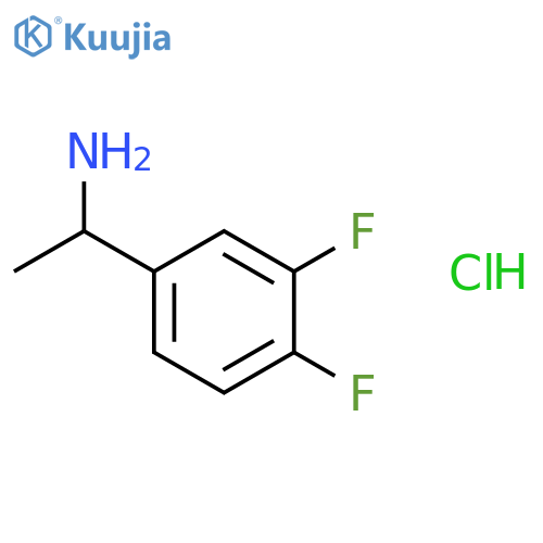 1-(3,4-difluorophenyl)ethan-1-amine hydrochloride structure