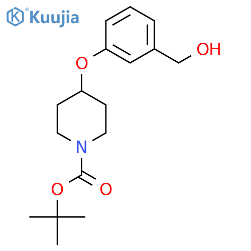 Tert-butyl 4-(3-(hydroxymethyl)phenoxy)piperidine-1-carboxylate structure