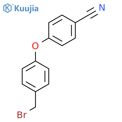 4-4-(bromomethyl)phenoxybenzonitrile structure