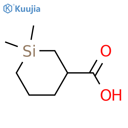 1,1-dimethylsilinane-3-carboxylic acid structure