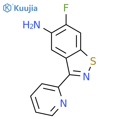 1,2-Benzisothiazol-5-amine, 6-fluoro-3-(2-pyridinyl)- structure
