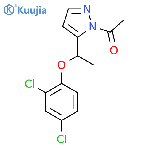 1-{5-[1-(2,4-dichlorophenoxy)ethyl]-1H-pyrazol-1-yl}-1-ethanone structure