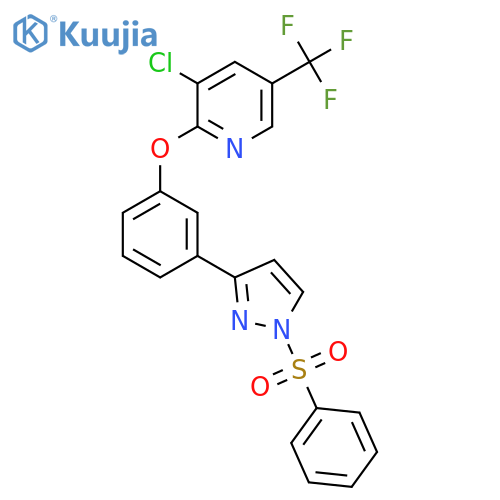3-Chloro-2-{3-[1-(phenylsulfonyl)-1H-pyrazol-3-yl]phenoxy}-5-(trifluoromethyl)pyridine structure