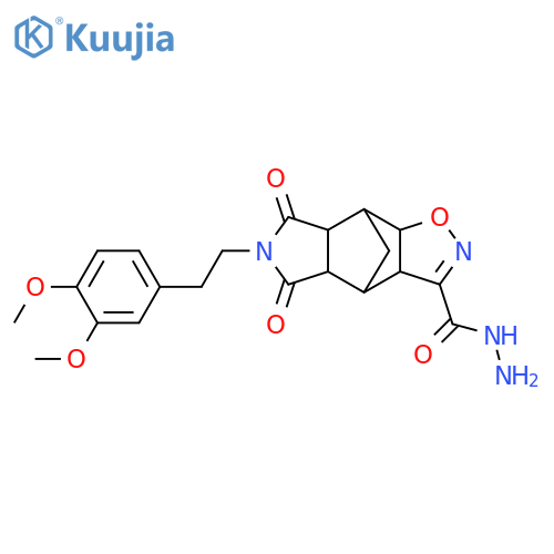 10-(3,4-DIMETHOXYPHENETHYL)-9,11-DIOXO-3-OXA-4,10-DIAZATETRACYCLO[5.5.1.0(2,6).0(8,12)]TRIDEC-4-ENE-5-CARBOHYDRAZIDE structure