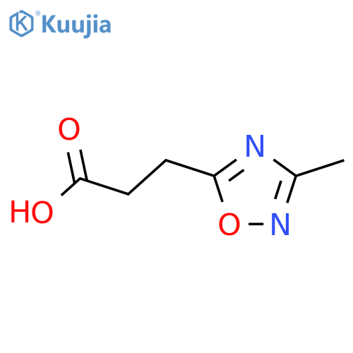 3-(3-methyl-1,2,4-oxadiazol-5-yl)propanoic acid structure