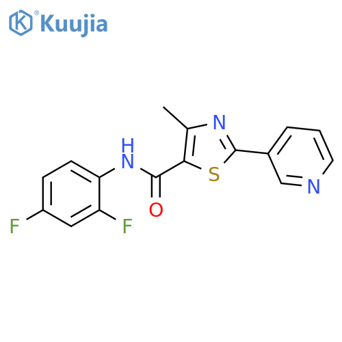 N-(2,4-DIFLUOROPHENYL)-4-METHYL-2-(3-PYRIDINYL)-1,3-THIAZOLE-5-CARBOXAMIDE structure