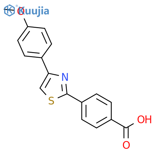 4-4-(4-Methoxyphenyl)-1,3-thiazol-2-ylbenzenecarboxylic acid structure