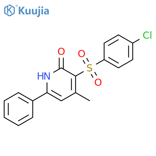 3-[(4-CHLOROPHENYL)SULFONYL]-4-METHYL-6-PHENYL-2(1H)-PYRIDINONE structure